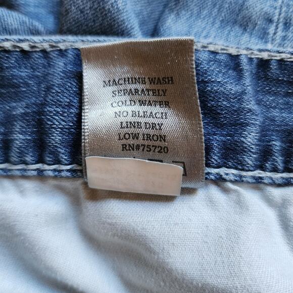 BKE Jake Straight Leg Jeans Mens Size 34R Blue Denim Stretch Contrast Stitch - Picture 11 of 11